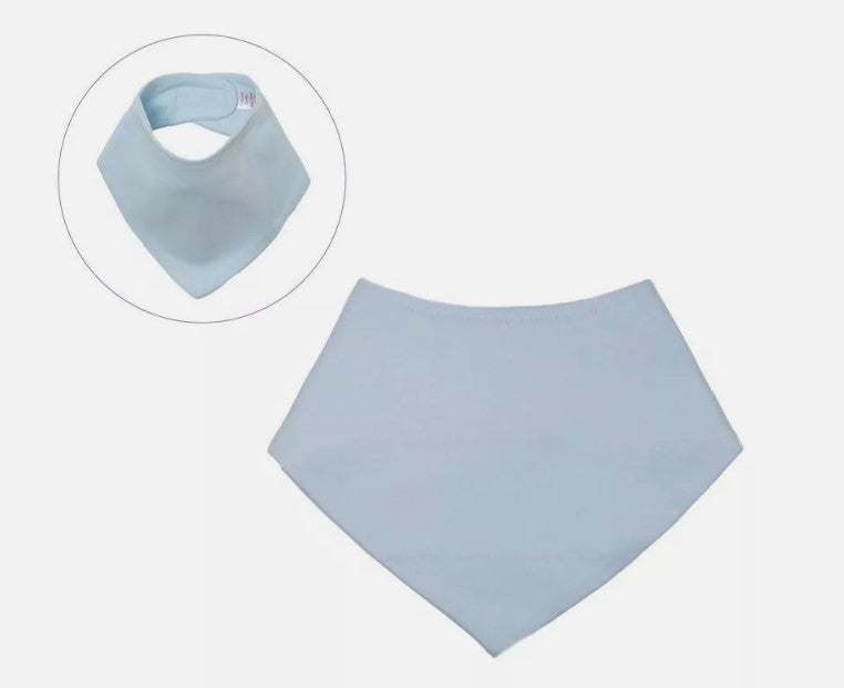100% Cotton Plain Bandana Bibs for Baby Boys Girls (Set of 3)