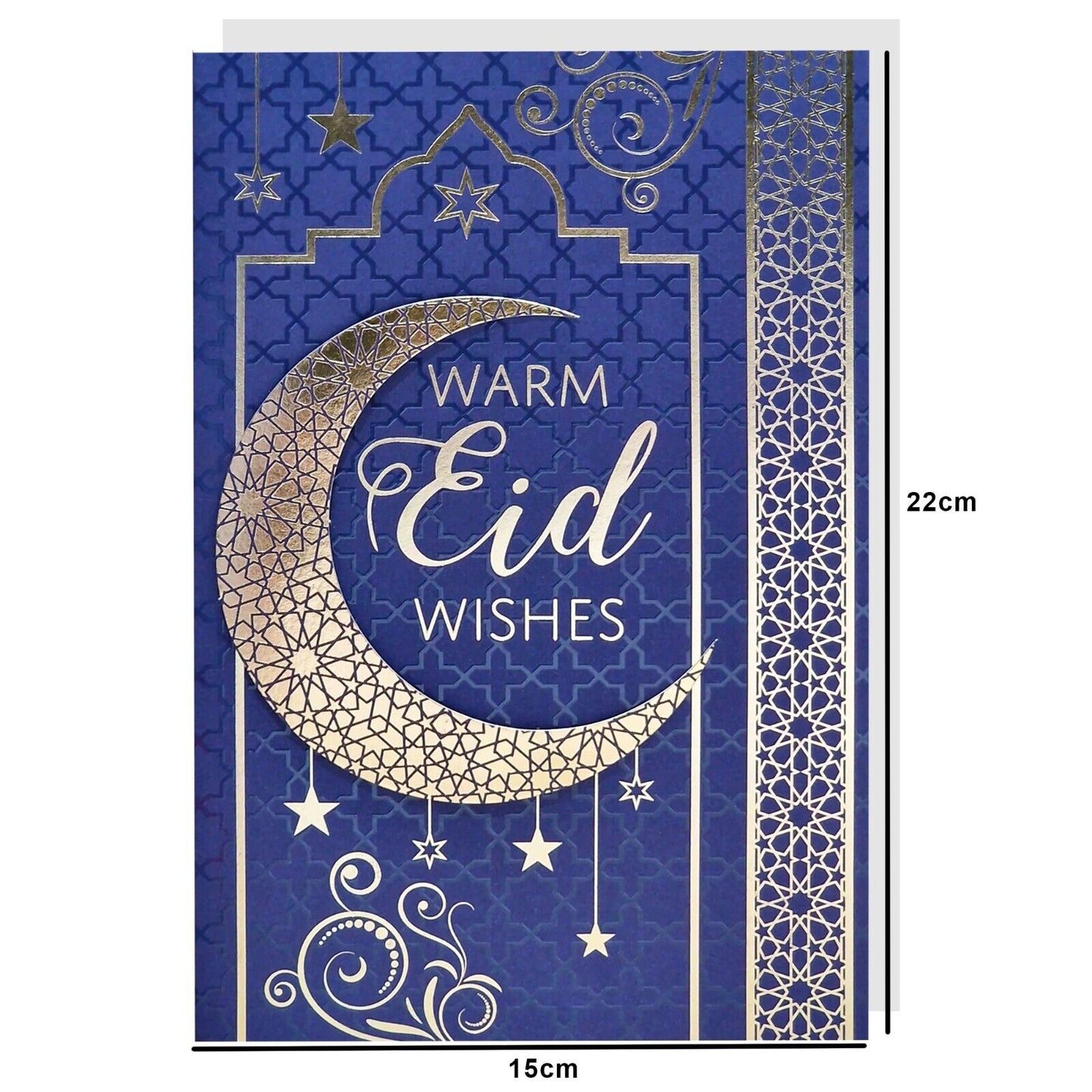 Eid Mubarak Wishes 3D Eid Greeting Card - Moon Star