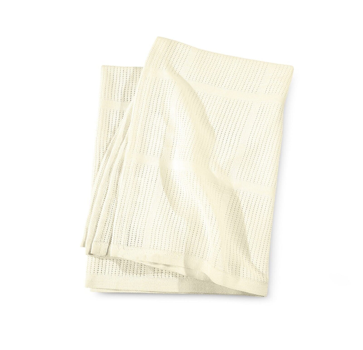 100% Cotton Baby Cellular Blanket for Crib Pram Carrycot Cot Bed - CREAM