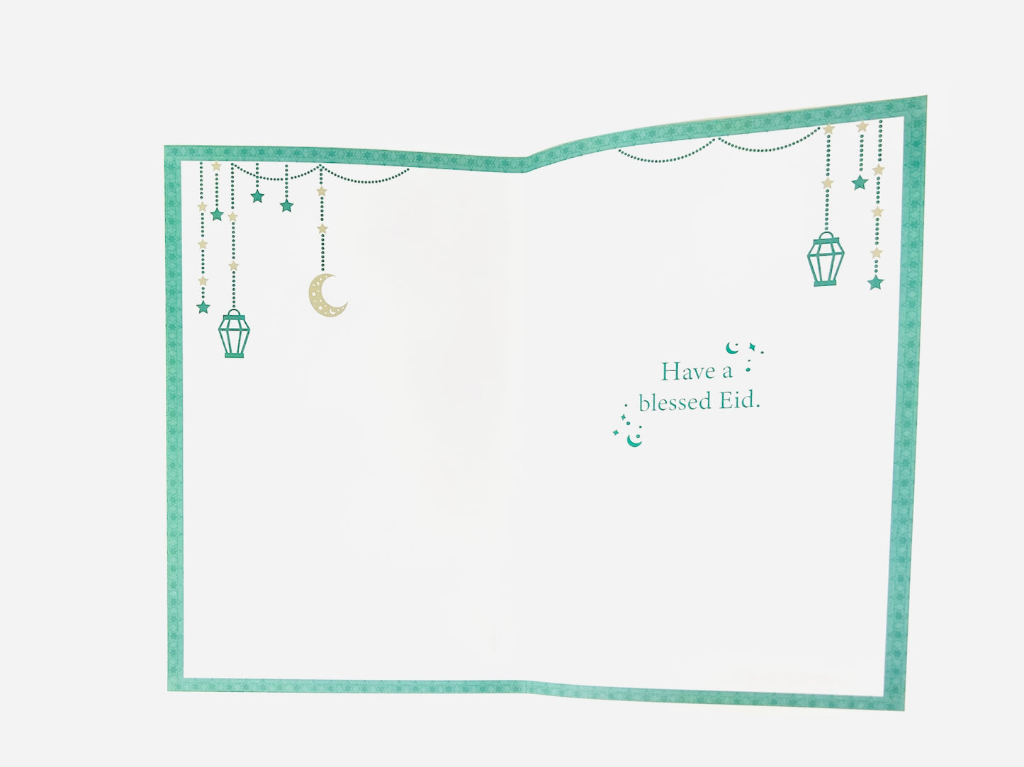 Eid Mubarak Wishes 3D Eid Greeting Card - Green