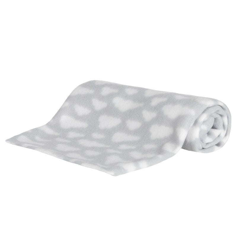 Baby Fleece Blanket for Pram, Crib, Moses Basket Carry Cot or Cot Bed - GREY CLOUD