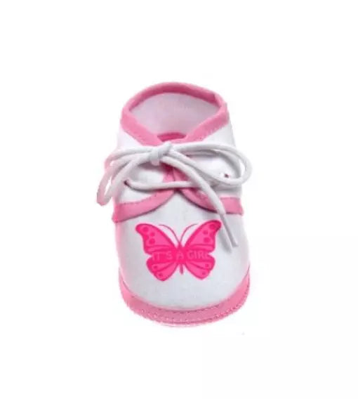 Newborn Baby Girl Terry Cotton Booties - PINK