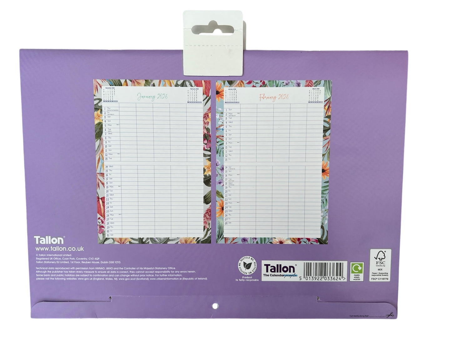 Family Calendar A3 Folded Planner