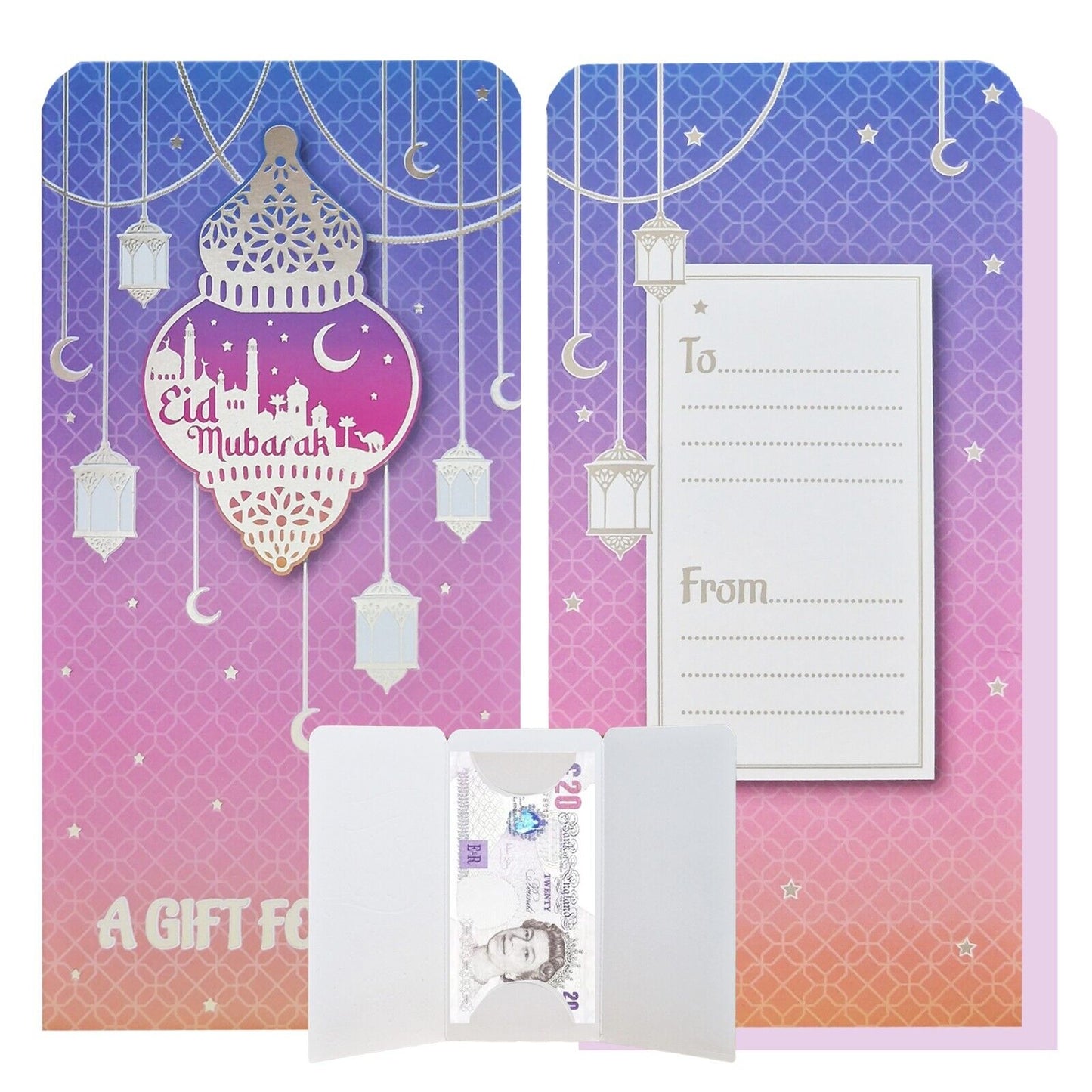 Eid Mubarak Money Wallet - Pink
