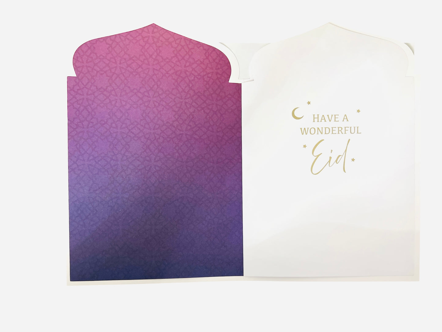 Eid Mubarak Wishes 3D Eid Greeting Card - Purple