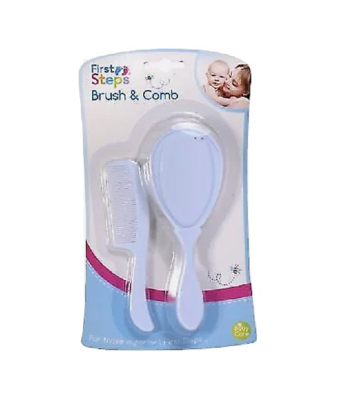 Baby Hair Brush & Comb Set - WHITE