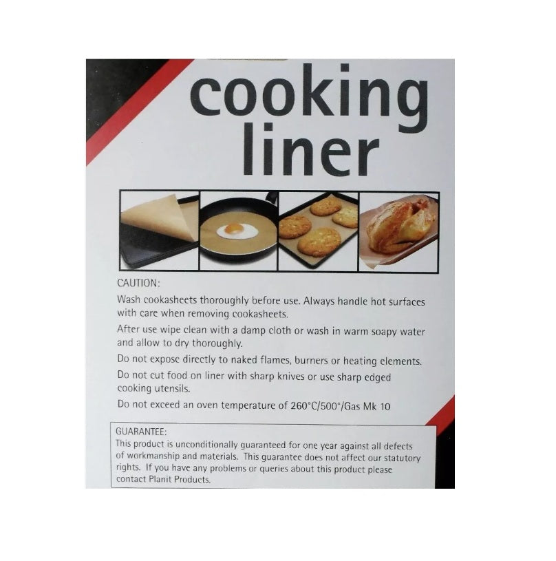 Reusable non stick cooking liner