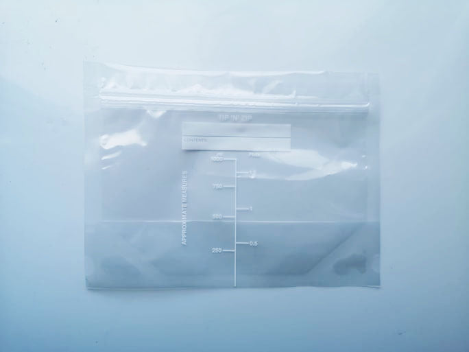 Seal and Store Clear Self Standing RESEALABLE Fridge Freezer Bags