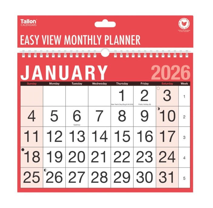 Tallon - Month to View Planner