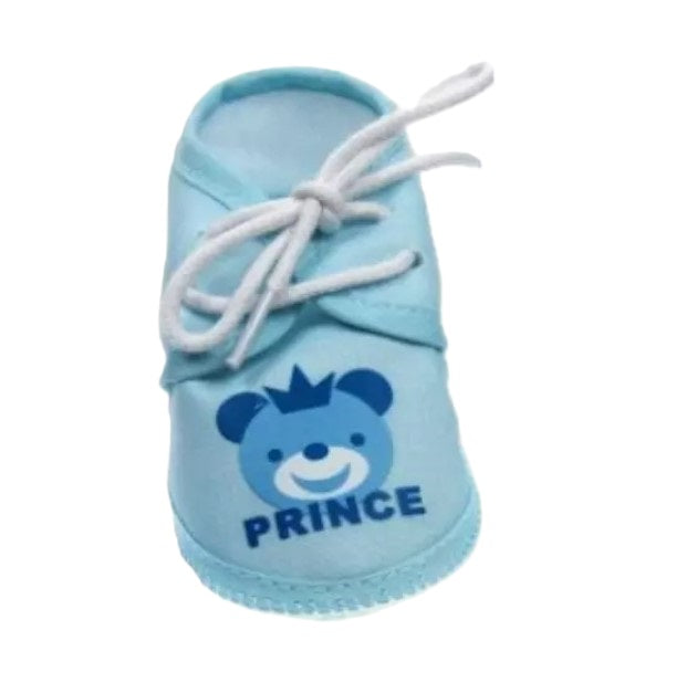 Newborn Baby Girl Terry Cotton Booties - BLUE