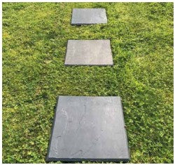 MARBLE EFFECT SQUARE STOMPING STONE FOR HOME GARDEN WALKWAY PAVING - (Set of 10)