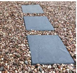 MARBLE EFFECT SQUARE STOMPING STONE FOR HOME GARDEN WALKWAY PAVING - (Set of 10)