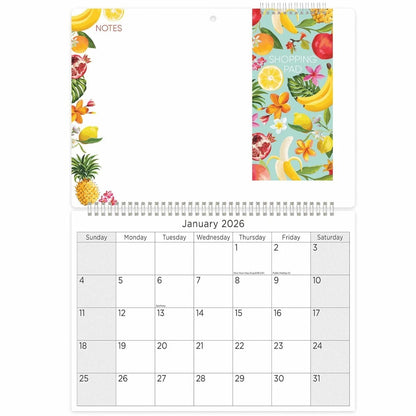 2026 Memo Calendar with Shopping List