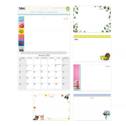 2027 Memo Calendar with Wipeable Board and Pen