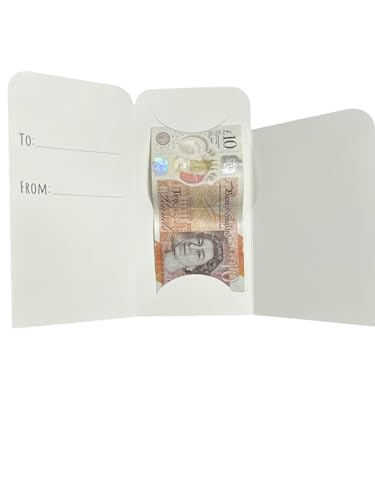 Set of 6 Cute Tri Fold Traditional Christmas Money Wallets for Holding Currency Notes, Gift Card, Voucher| Lovely Seasonal Xmas Greetings| Quality Paper Foil Printing Paper Envelops (Design 1)