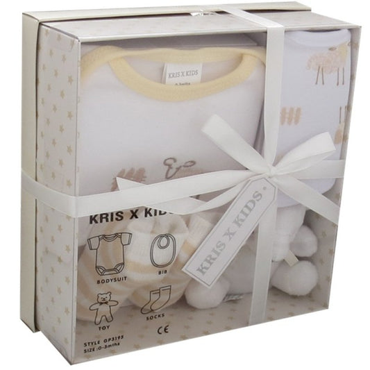 Luxury Boxed Gift Set - 4 Piece CREAM (0-3 Months)