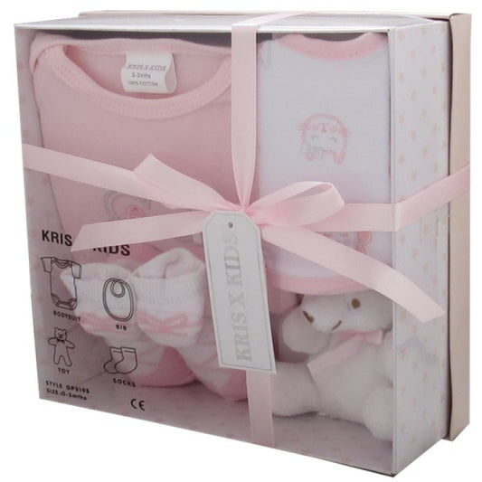 Luxury Boxed Gift Set - 4 Piece PINK (0-3 Months)