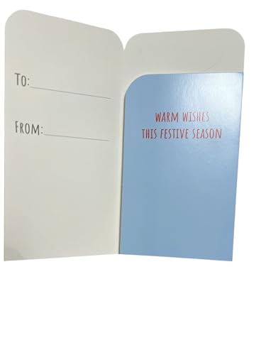 Set of 6 Cute Tri Fold Traditional Christmas Money Wallets for Holding Currency Notes, Gift Card, Voucher| Lovely Seasonal Xmas Greetings| Quality Paper Foil Printing Paper Envelops (Design 1)