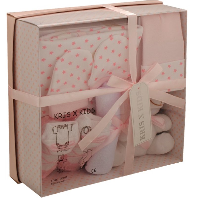 Luxury Boxed Gift Set - 7 Piece PINK (0-3 Months)