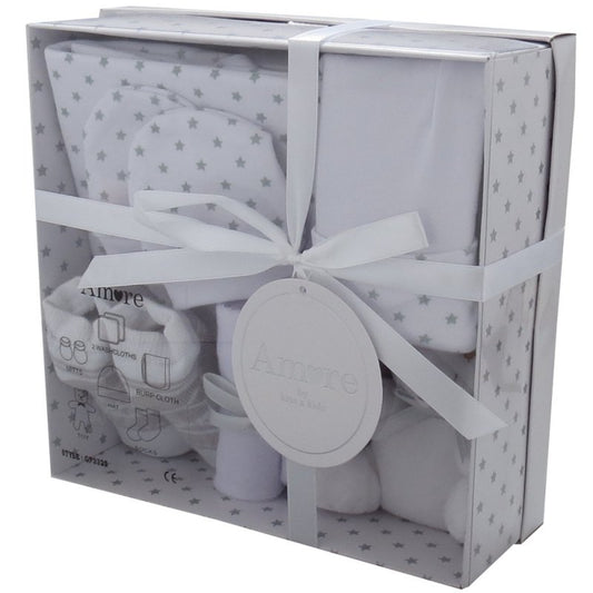 Luxury Boxed Gift Set - 7 Piece WHITE (0-3 Months)