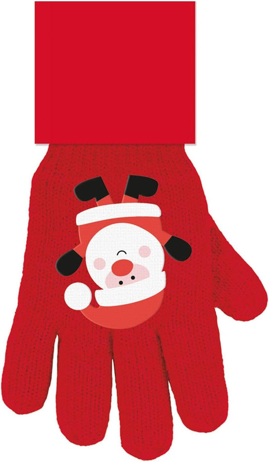 Children Red Novelty Christmas Gloves