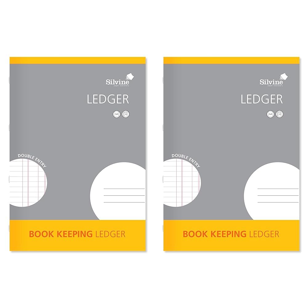 Silvine A4 Book Keeping Journal, 32 Pages Printed 'Double Cash' - Ref SJA4J