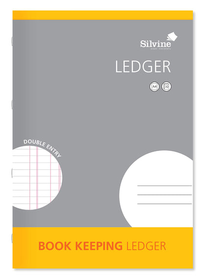 Silvine A4 Book Keeping Journal, 32 Pages Printed 'Double Cash' - Ref SJA4J