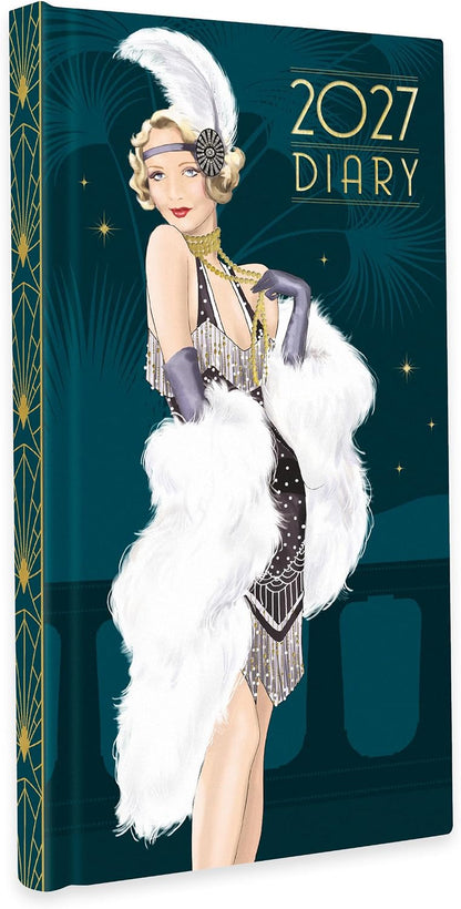 Claire Coxon Art Deco 2027 Slim Weekly Diary | Hardback Pocket Planner with Forward Planning & Original Art Deco Artwork
