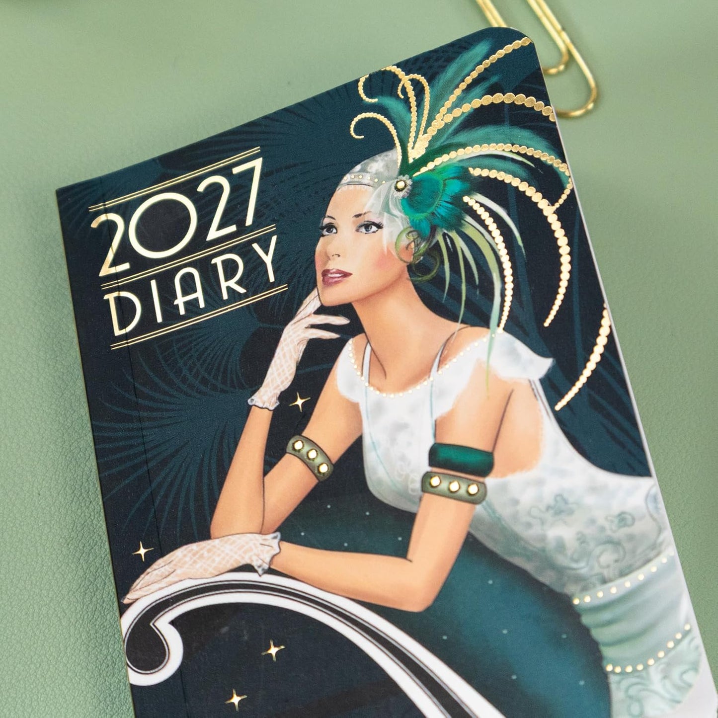 Claire Coxon Art Deco 2027 Mini Weekly Diary |Portable Pocket Planner with Magnetic Closure & Address Book | Official Licensed Artwork