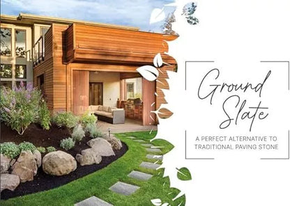 MARBLE EFFECT SQUARE STOMPING STONE FOR HOME GARDEN WALKWAY PAVING - (Set of 4)