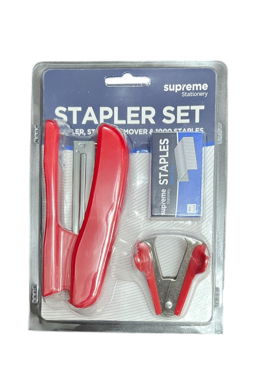 3 Pcs Stapler Set Red