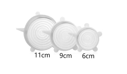 Reusable Silicone Stretch Food Bowl Wraps Storage Lids Cover