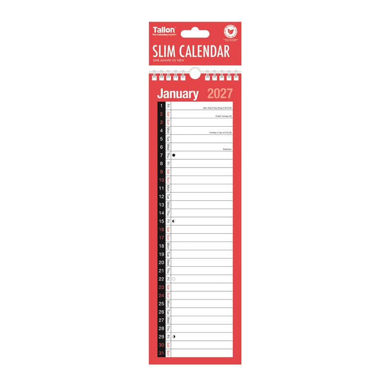 Tallon - 2027 Slim Calendar