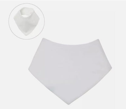 100% Cotton Plain Bandana Bibs for Baby Boys Girls (Set of 3)