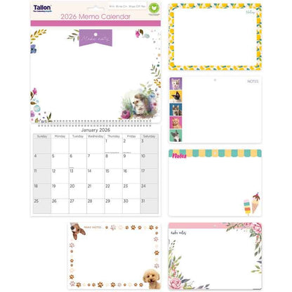 2026 Memo Calendar with Wipeable Board and Pen