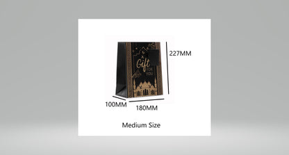 Medium 3D Foil Eid Mubarak Gift Bags With Twisted Tie Handle & Gift Tag