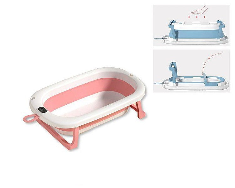 Foldable Baby Bathtub with Thermometer