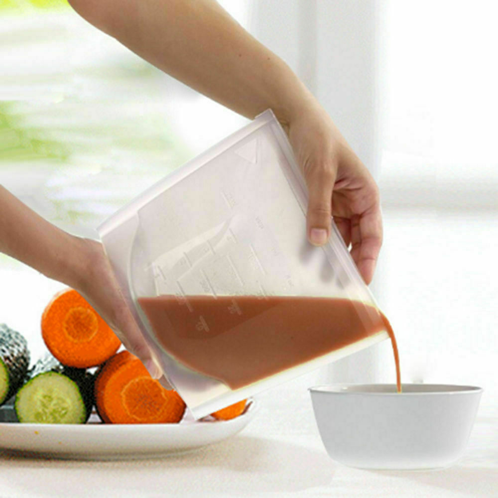 Seal and Store Clear Self Standing RESEALABLE Fridge Freezer Bags